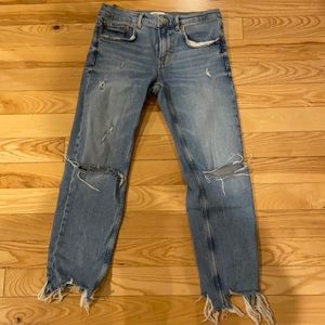 Zara distressed boyfriend jeans